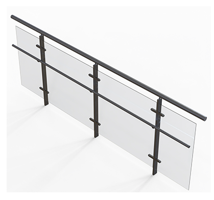 강화유리 안전난간(핸드레일)